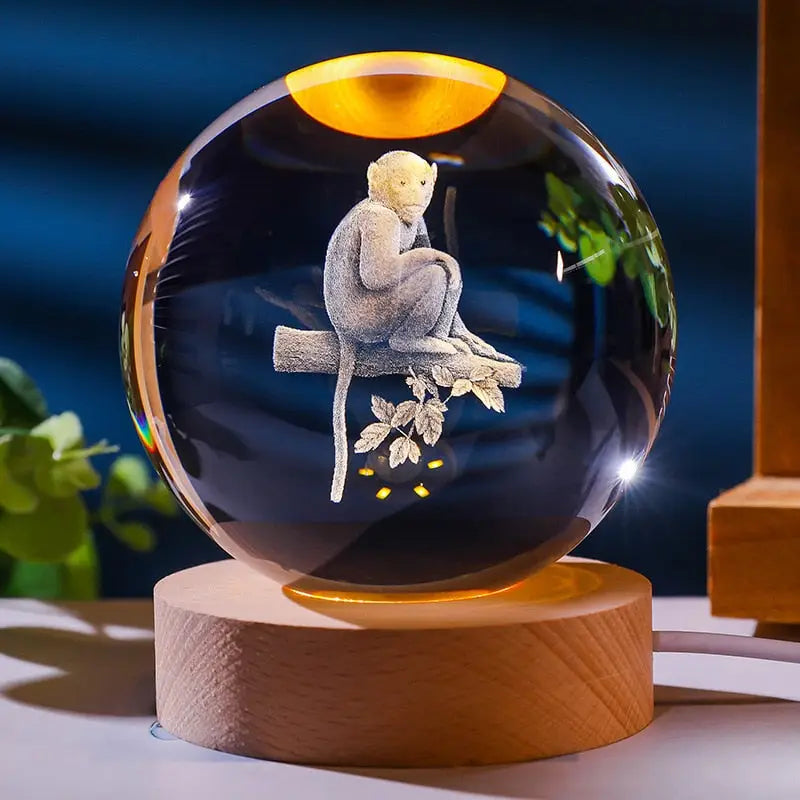 Veilleuse Adulte Singe Cristal I Veilleuse De Nuit