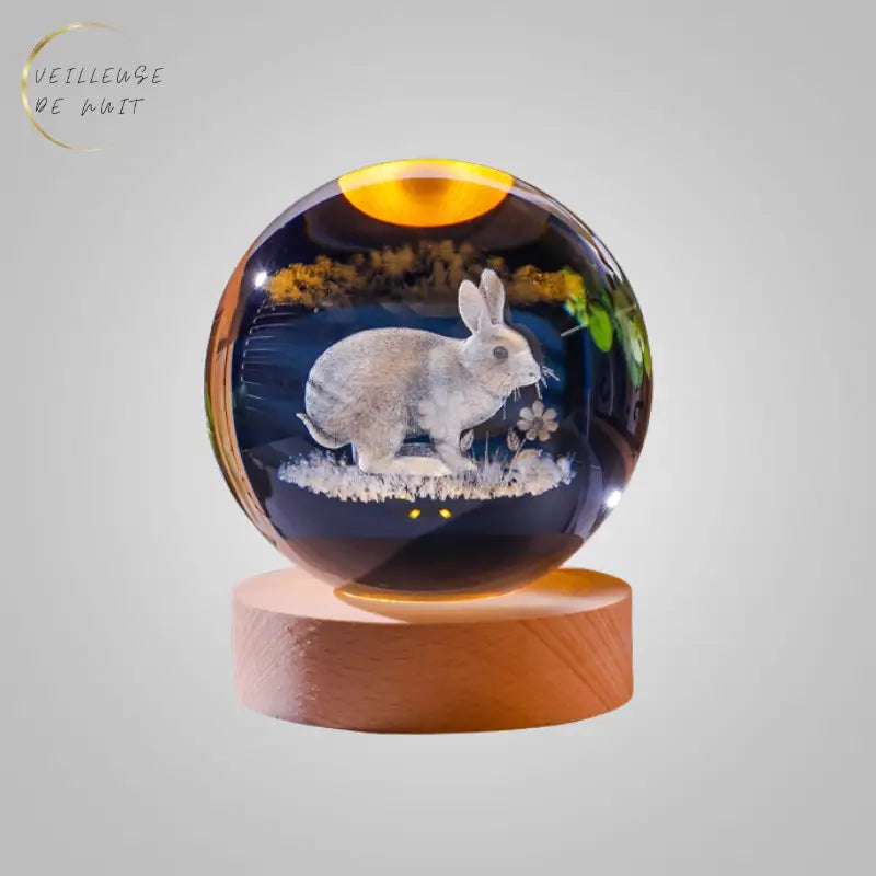 Veilleuse Adulte Lapin Cristal thyliennette