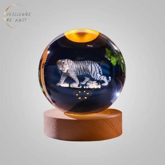 Veilleuse Adulte Tigre Cristal thyliennette