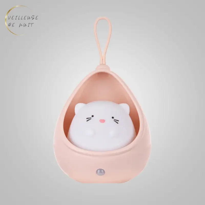 Veilleuse Chat Rechargeable Rose thyliennette