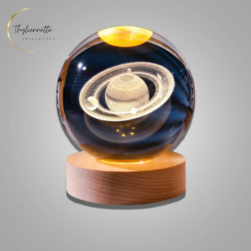 ​Veilleuse cristal saturne I Veilleuse De Nuit