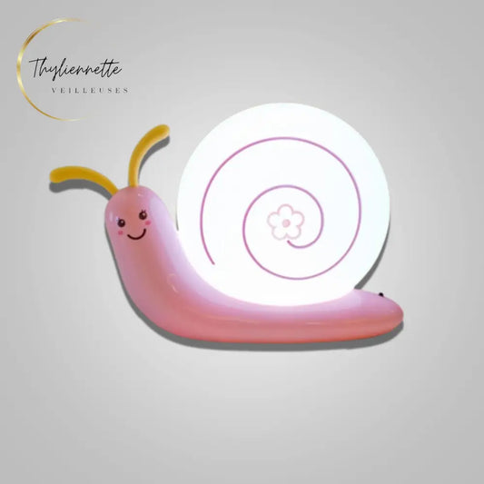 ​Veilleuse Escargot Rechargeable Rose I Veilleuse De Nuit