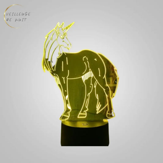 ​Veilleuse Licorne Jaune I Veilleuse De Nuit