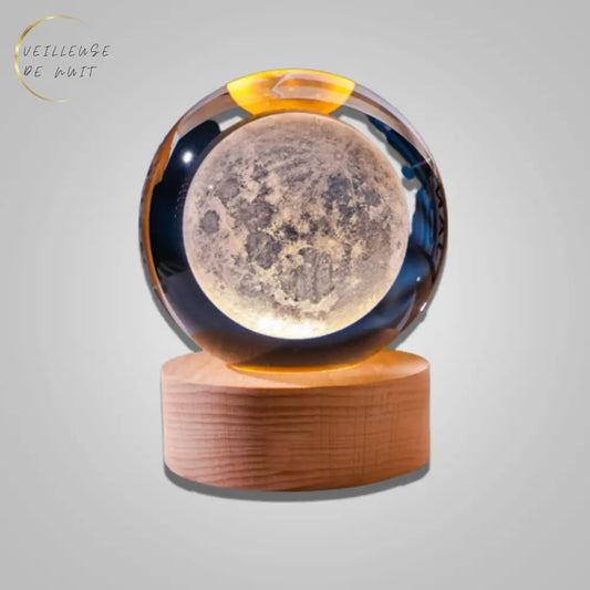 ​Veilleuse Lune Cristal I Veilleuse De Nuit